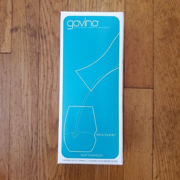 Govino 28oz Travel Wine Carafe Decanter  + Glass Set - NIB - Picture 4 of 8